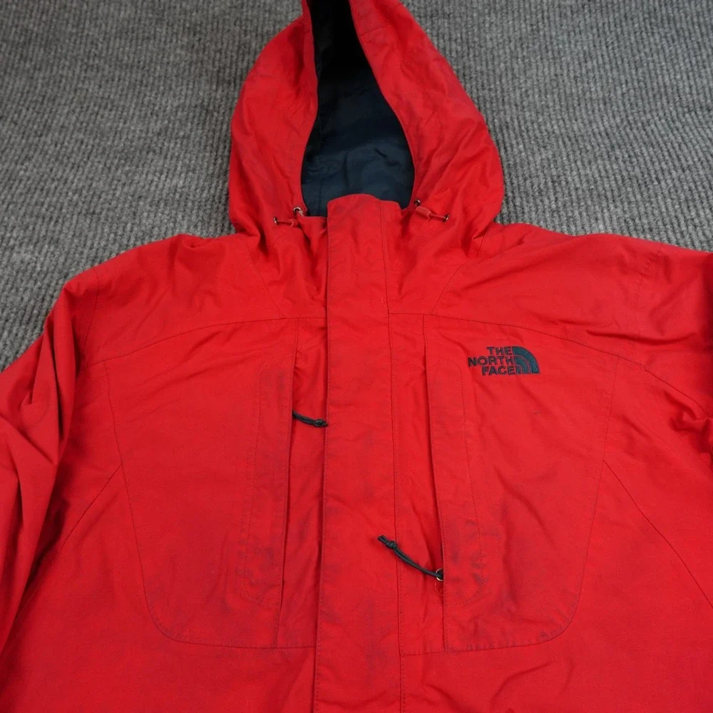 The North Face Jacket Mens Large Red DryVent Hooded Insulated Waterproof Ski